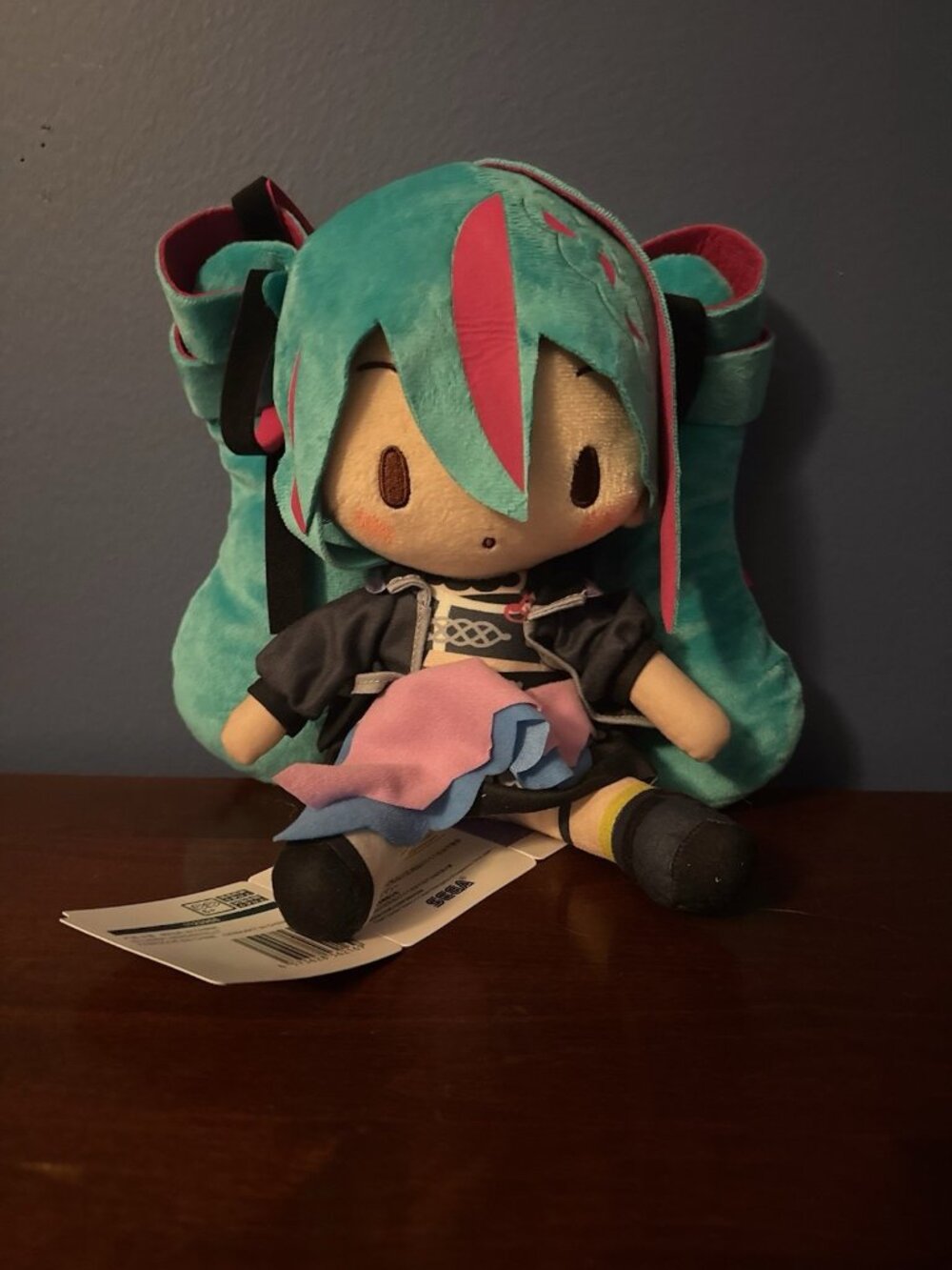 Hatsune Miku Vocaloid Punk Fuwapuchi Large Plush SEGA *US SELLER*
